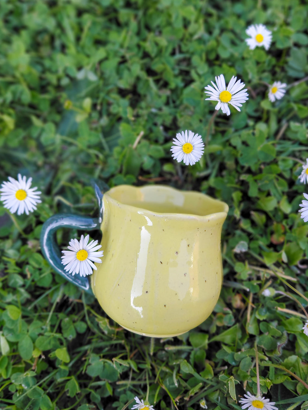 Tasse fleurie jaune 🌻