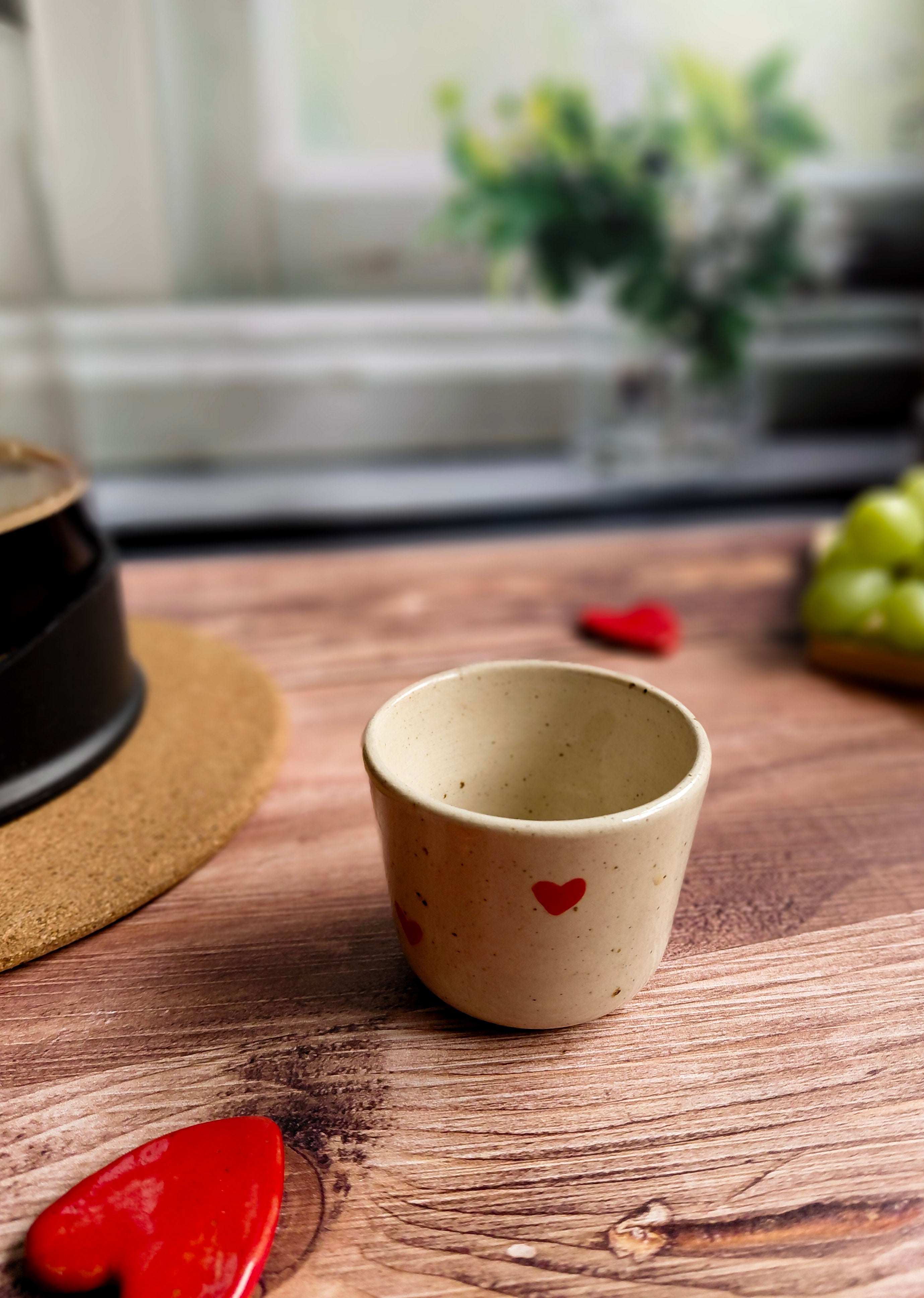 Duo de tasses expresso à cœurs