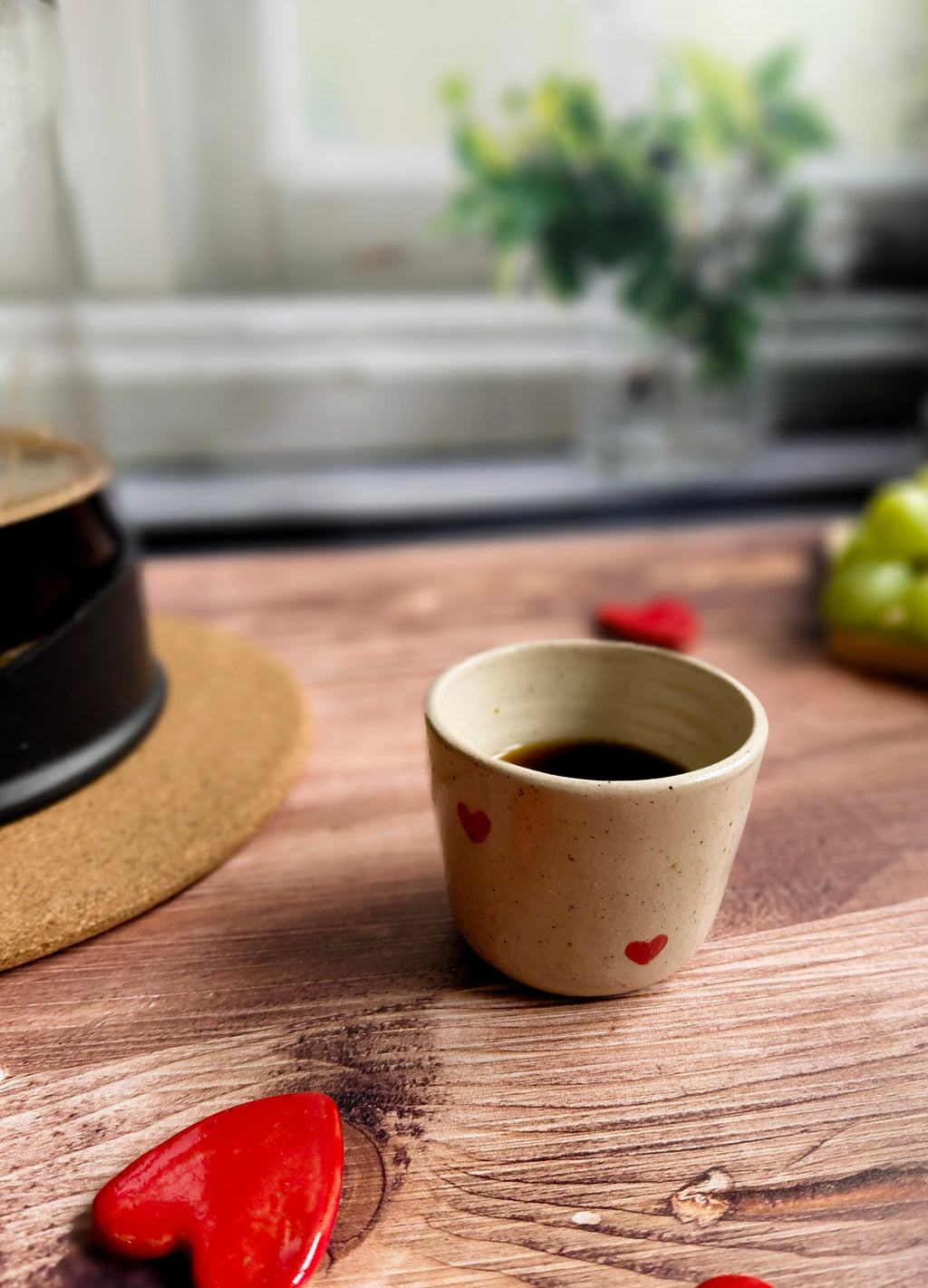 Duo de tasses expresso à cœurs